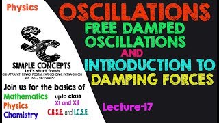 Lec 17  Oscillations  Free damped oscillations and introduction to damping forces  JEE [upl. by Nodroj]