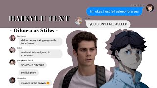 Oikawas Nightmare  Teen Wolf Skit  Haikyuu Texts [upl. by Aydne986]