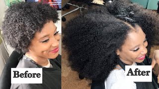 Wow Afro texture tapeins extensions for Short natural hair blends well Looks natural Eayon hair [upl. by Amrak672]