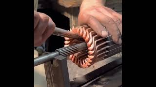 Rewinding truck stator motor with amazin skills [upl. by Kahl224]