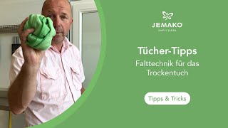 TücherTipps Das JEMAKO Trockentuch optimal nutzen mit der Falttechnik [upl. by Swihart768]