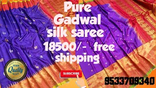 Pure Gadwal silk sarees [upl. by Cozza]