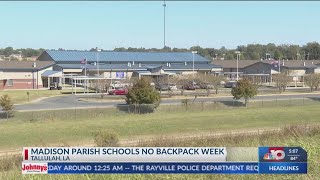 Madison Parish Schools enforces quotno backpack weekquot following multiple gun related incidents [upl. by Nisen451]