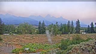 Teton Time Lapse of sunrise viewed from Dornans on August 7 2024 [upl. by Llenyaj173]