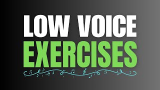 Vocal Exercises for Lower Voice Singers BEGINNER Friendly [upl. by Ojytteb130]