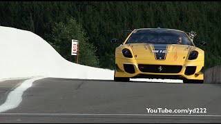 Ferrari 599XX EVO at SPA  LOUD sounds amp accelerations [upl. by Abelard]