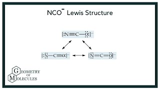 NCO Lewis Structure Draw Lewis Dot Structure of Cynate Ion [upl. by Aday]