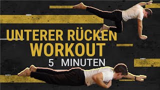 Top Übungen für den unteren Rücken  5 Minuten  komplettes Workout  intensiv und effizient [upl. by Nob]