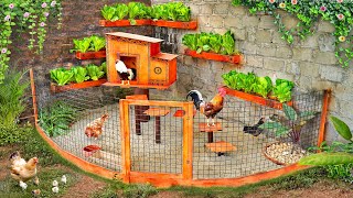 Chicken coop and hanging gardenBest combination for your small garden [upl. by Aekahs830]