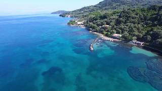 Moraitika  Messonghi and arounds from the air by drone 4K [upl. by Nirik]