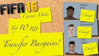 FIFA 16  Top 10 RB Transfer Bargains  Career Mode [upl. by Recha]