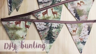 DIY Christmas Bunting Tutorial  How to Sew a Bunting [upl. by Noyrb]