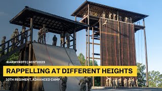 Rappelling at Different Heights 10th Regiment Advanced Camp  CST 2023 [upl. by Gill]