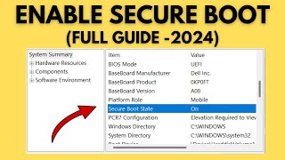 How to Enable Secure Boot Windows 11 2024 Full Guide [upl. by Lanam]