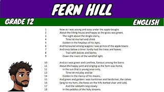 Fern Hill by Dylan Thomas Grade 12 English Poetry [upl. by Karen]