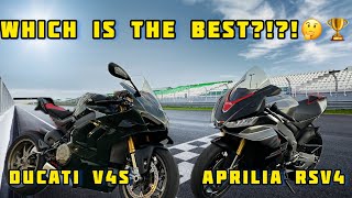 Which is the better v4 Ducati v4S vs Aprilia Rsv4 [upl. by Selemas]