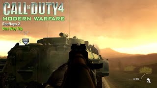 Call of Duty 4 Modern Warfare Rooftops 2 Gameplay  One Way Trip [upl. by Polard]