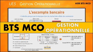 AIDE BTS MCO  Questce quun ESCOMPTE bancaire   U5 GESTION OPÉRATIONNELLE [upl. by Kevin]