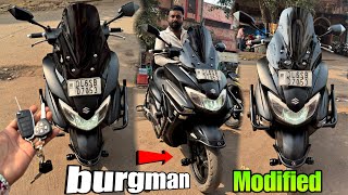 Burgman Modified  burgman restoration  burgman crash guard ￼😱 [upl. by Danais]