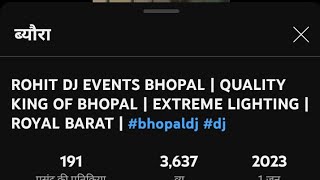 ROHIT DJ EVENTS BHOPAL  QUALITY KING OF BHOPAL  EXTREME LIGHTING  ROYAL BARAT  bhopaldj dj [upl. by Notsla]