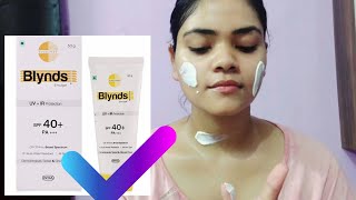 Blynds Emulgel SPF 40 PA  CW 374nm  Review  Application [upl. by Leviram130]