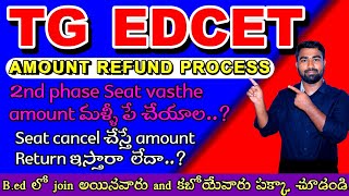 TG EdCET Fee Refund Process and required documents 2nd phase update  Tg Edcet 2024 [upl. by Etnuahs210]