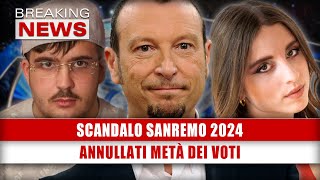 Scandalo Sanremo 2024 Annullati MetÃ Dei Voti [upl. by Letisha]