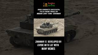 DRDO Fires Indian Light Tank ‘Zorawar’ Successfully shorts [upl. by Melantha]