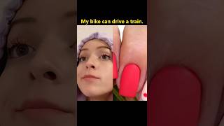 My bike can drive a trainfunny funnyvideo foryou mystorytime vlog storytimevlog storytime [upl. by Yalcrab180]