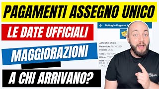 PAGAMENTI ASSEGNO UNICO OTTOBRE 2024 ecco le date e le maggiorazioni [upl. by Benedetto]