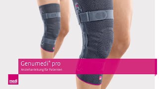 Genumedi® pro Kniebandage einfach anziehen  Anleitung Patientinnen [upl. by Page191]