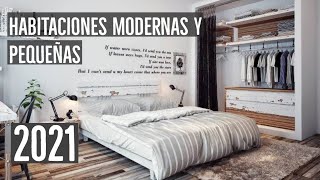 ✅🛌Como decorar y organizar HABITACIONES PEQUEÑAS y MODERNAS 2021 [upl. by Eel]