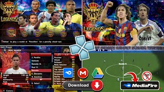 PES LEGENDS PPSSPP FULL FACES GRAPICH HD COMENTARY ENGLISH [upl. by Naeloj170]