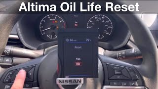 2019  2021 Nissan Altima How to reset the Maintenance Reminder  oil life [upl. by Deyas]