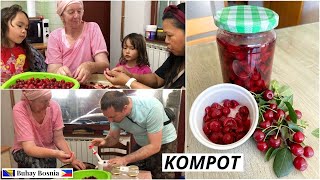 Napravili smo Kompot od Višanja  We made Kompot a Fruit Cooked in Sugar Water [upl. by Zosema]