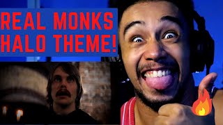 Gregorian MONKS Singing Halo Theme Song in a real Chapel FIRST TIME REACTION [upl. by Nalym922]