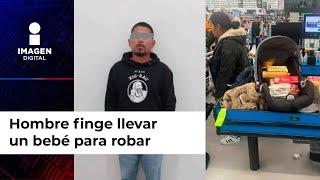 Hombre finge llevar un bebé para robar una tienda en Hidalgo [upl. by Wehttam125]