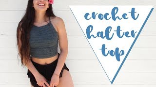 DIY Crochet Halter Top  BeginnerFriendly Crochet  Free Pattern [upl. by Norman]