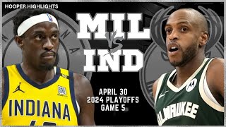 Milwaukee Bucks vs Indiana Pacers Full Game 5 Highlights  Apr 30  2024 NBA Playoffs [upl. by Salocin]