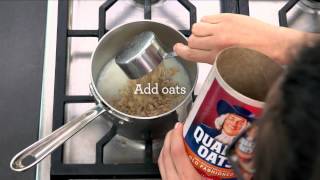 How to Make Stovetop Oatmeal  Quaker [upl. by Elyn740]