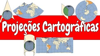 Projeções Cartográficas Plana Conica e Cilindrica  Entenda Agora [upl. by Riki765]