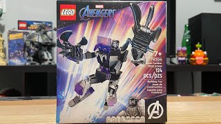 Review of the 76204 Lego Marvel Avengers Black Panther Mech Armor 2022 [upl. by Smoht]