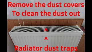 Removing different panels on central heating radiators to clean [upl. by Otreblada]