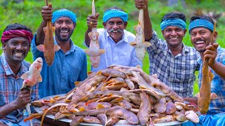 SHARK FISHES  Tiny Shark Fish Recipe Cooking in Village  Sura Meen Kulambu  Shark Fish Recipes [upl. by Nomolas]