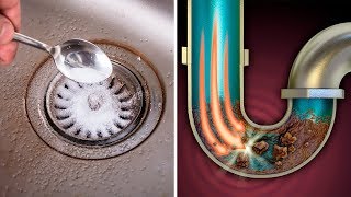 How To Unclog a Kitchen Sink Drain Fast and Cheap Method [upl. by Snehpets866]