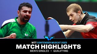 Cedric Meissner vs Noshad Alamiyan  MS Qual  WTT Contender Muscat 2023 [upl. by Ateiram]