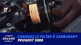 Changer le filtre à carburant sur Peugeot 3008 20 HDI [upl. by Bobbye]