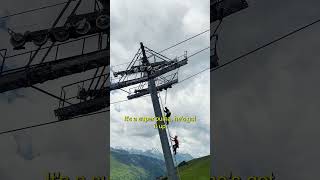 Maintenance of a ski lift in the resort of Les Menuires [upl. by Meggi]