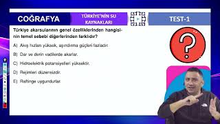 Türkiyenin Su Kaynakları Test 1 Soru 7 AKIN GÜNEŞ [upl. by Ecilahc]