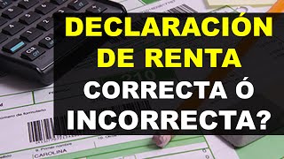 Declaración de renta  ¿cómo saber si quedó correctamente [upl. by Harhay]